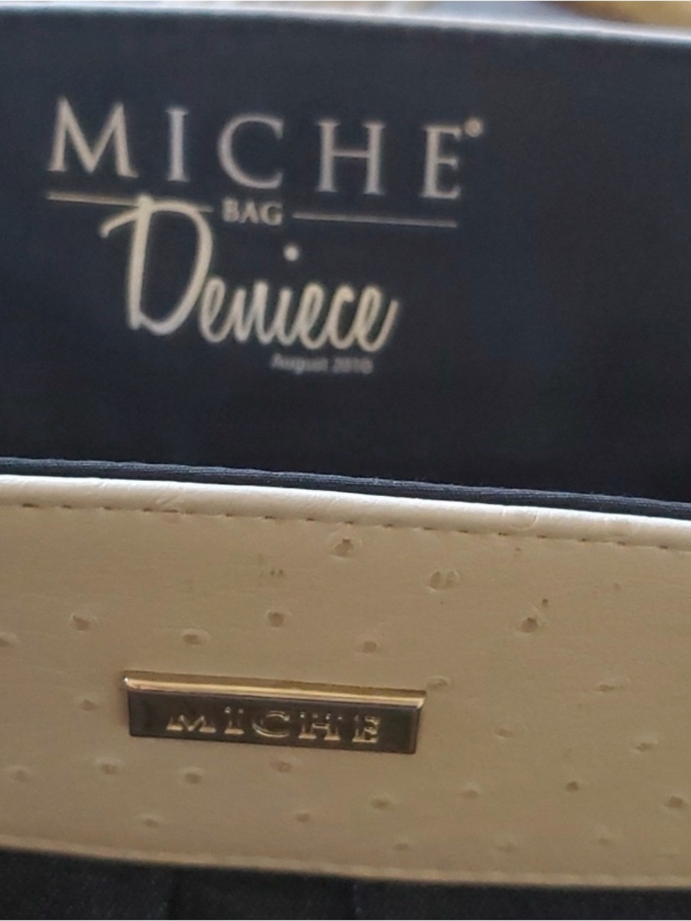 Miche Beige Top with Navy Body Insert